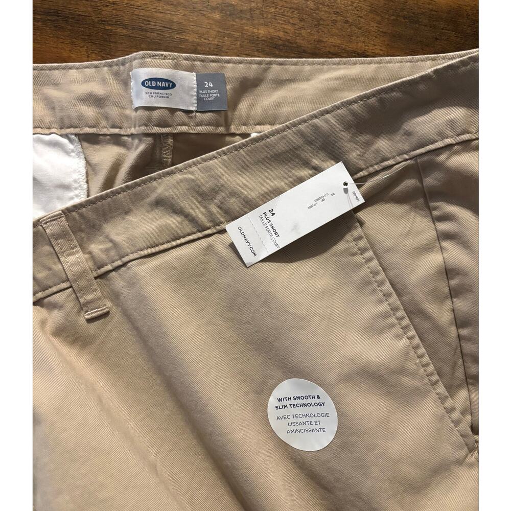 Old Navy Women’s Plus Size 24 Short 48 x 30 Pants Cotton Stretch Twill Khakis - Picture 5 of 12